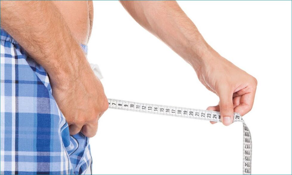 Měření délky penisu po zvětšení